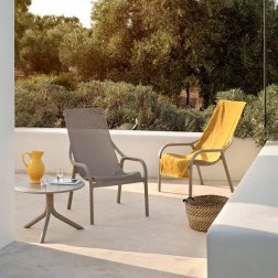 Стол пластиковый обеденный Spritz + Spritz Mini, тортора, Ø605х400-765 мм