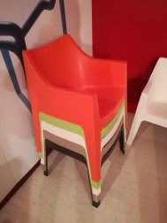 Кресло пластиковое Scab Design Coccolona лен