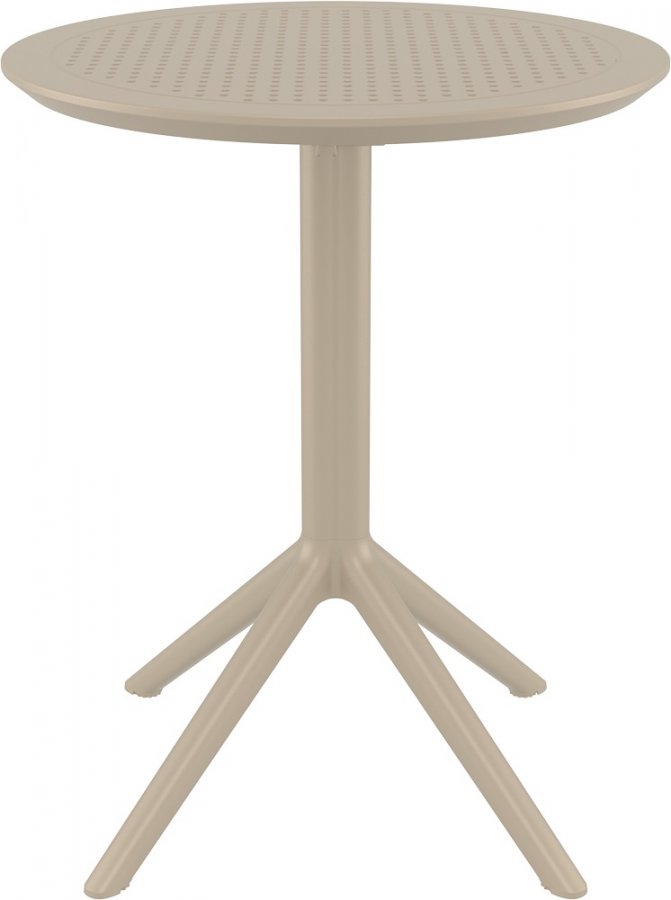 Стол пластиковый складной Sky Folding Table 60, бежевый, 600х740 мм