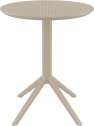 Стол пластиковый складной Sky Folding Table 60, бежевый, 600х740 мм