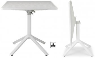 Стол пластиковый складной Eco Folding, лен, 800х800х750 мм
