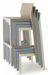 Стул полубарный пластиковый Scab Design Kate антрацит