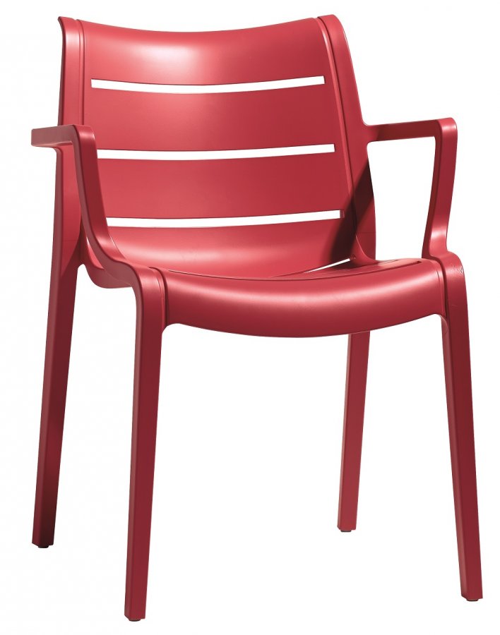 Кресло пластиковое SCAB GIARDINO Sunset красный