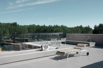 Кресло лаунж металлическое плетеное Rest