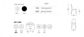 Стул пластиковый Scab Design Glenda черный