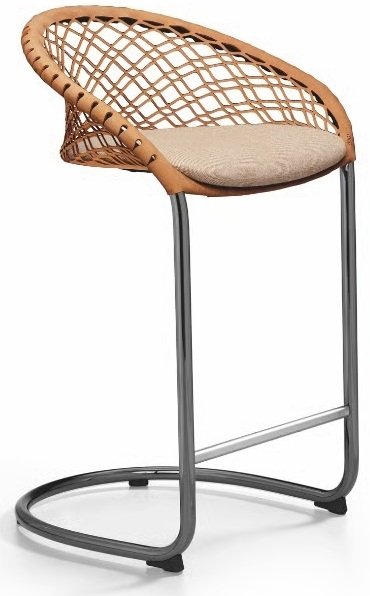 Стул полубарный плетеный MIDJ Stool P47 H65 M TS_CU