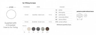 Столешница круглая Compact Laminate для подстолья Tiffany XL