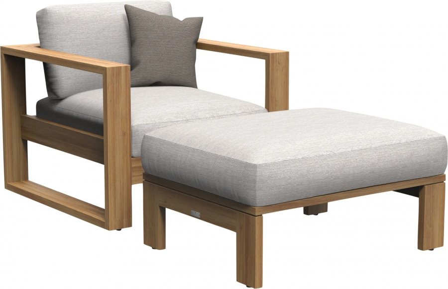 Пуф деревянный с подушкой Matisse Teak