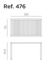 Стол пластиковый обеденный Cube 120x70