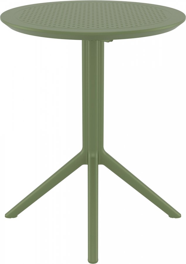 Стол пластиковый складной Sky Folding Table 60, оливковый, 600х740 мм