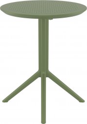 Стол пластиковый складной Sky Folding Table 60, оливковый, 600х740 мм