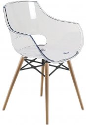 Кресло прозрачное PAPATYA Opal Wox Beech