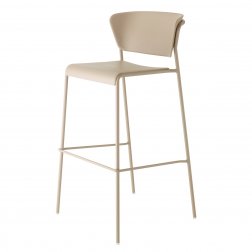 Стул пластиковый полубарный Scab Design Lisa Technopolymer Go Green тортора