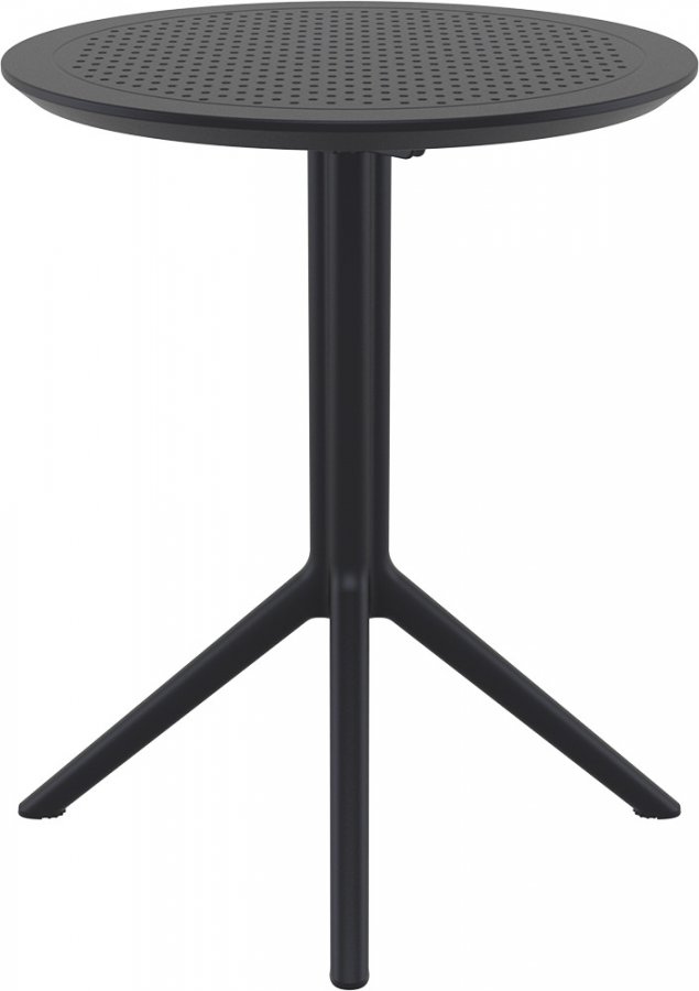 Стол пластиковый складной Sky Folding Table Ø60, черный, Ø600х740 мм