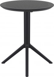 Стол пластиковый складной Sky Folding Table Ø60, черный, Ø600х740 мм