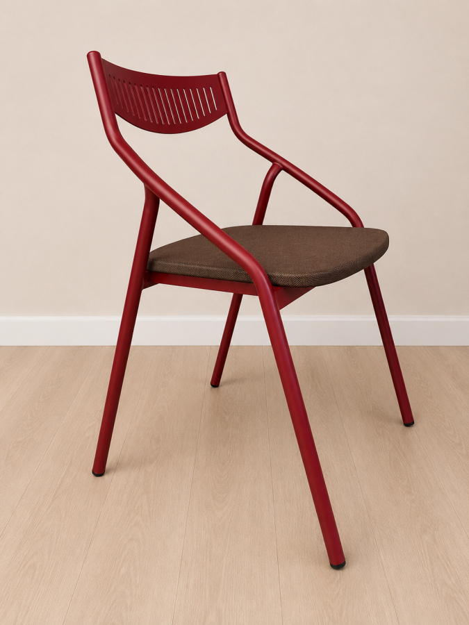 Стул металлический с обивкой Alba
