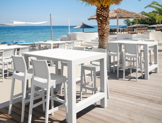 Стул пластиковый барный Siesta Contract Jamaica белый
