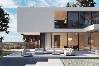 Кушетка правая с обивкой Davos