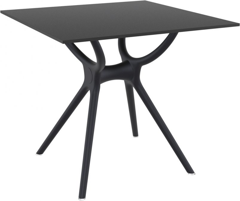 Стол пластиковый Air Table 80, черный, 800х800х740 мм