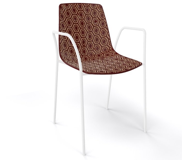 Кресло пластиковое Alhambra TB коричневый, бежевый