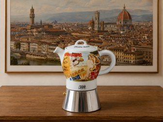 Кофеварка гейзерная на 4 порции, деколь Bella Italia 1