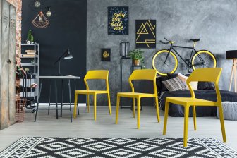 Стул пластиковый Siesta Contract Snow желтый