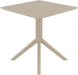 Стол пластиковый Paris Table 70, бежевый, 700х700х740 мм