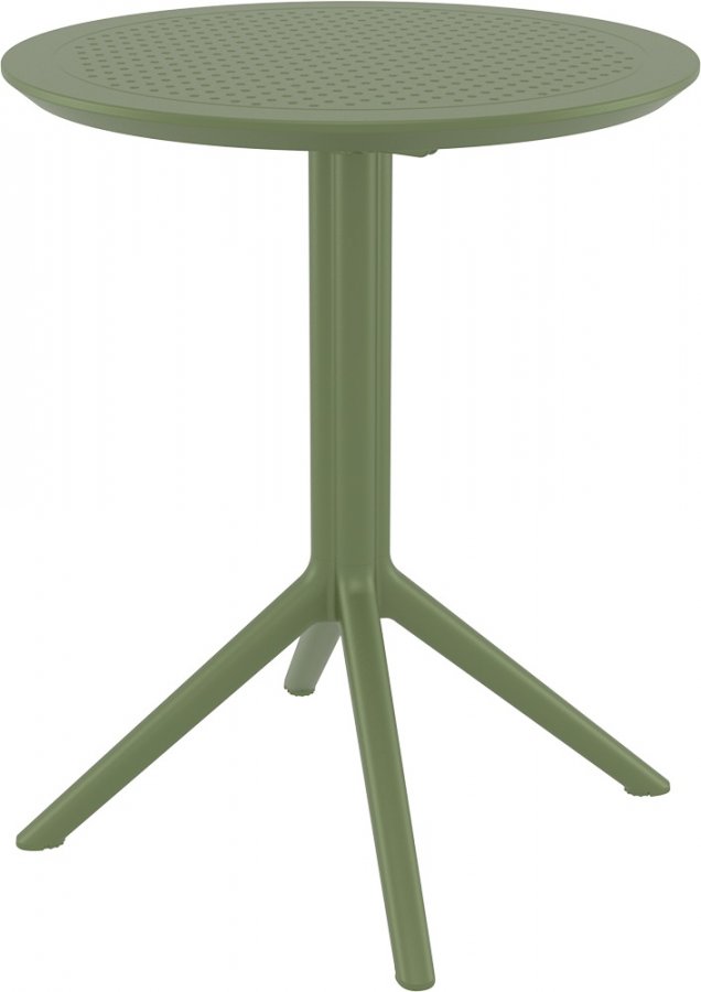 Стол пластиковый складной Sky Folding Table 60, оливковый, 600х740 мм