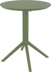 Стол пластиковый складной Sky Folding Table 60, оливковый, 600х740 мм