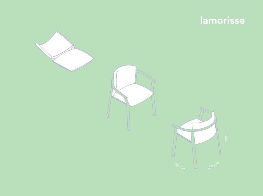 Кресло металлическое с подушкой Lamorisse