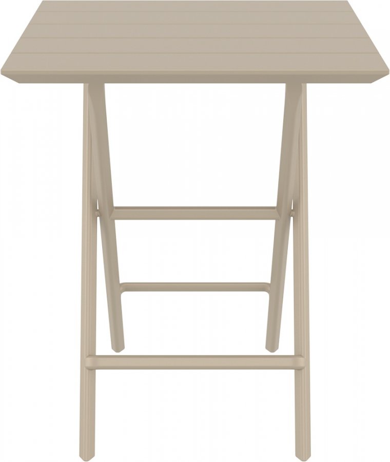 Стол пластиковый складной Helen Folding Table 60, бежевый, 600х600х740 мм