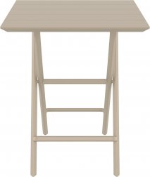 Стол пластиковый складной Helen Folding Table 60, бежевый, 600х600х740 мм