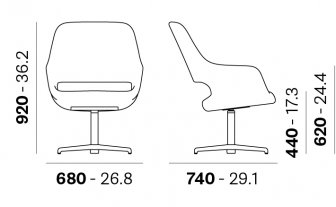 Кресло мягкое вращающееся Babila Comfort