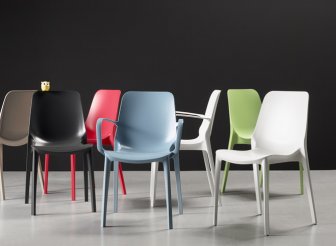 Кресло пластиковое Scab Design Ginevra антрацит