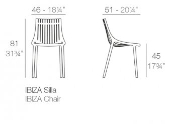 Стул пластиковый Vondom Ibiza Basic черный