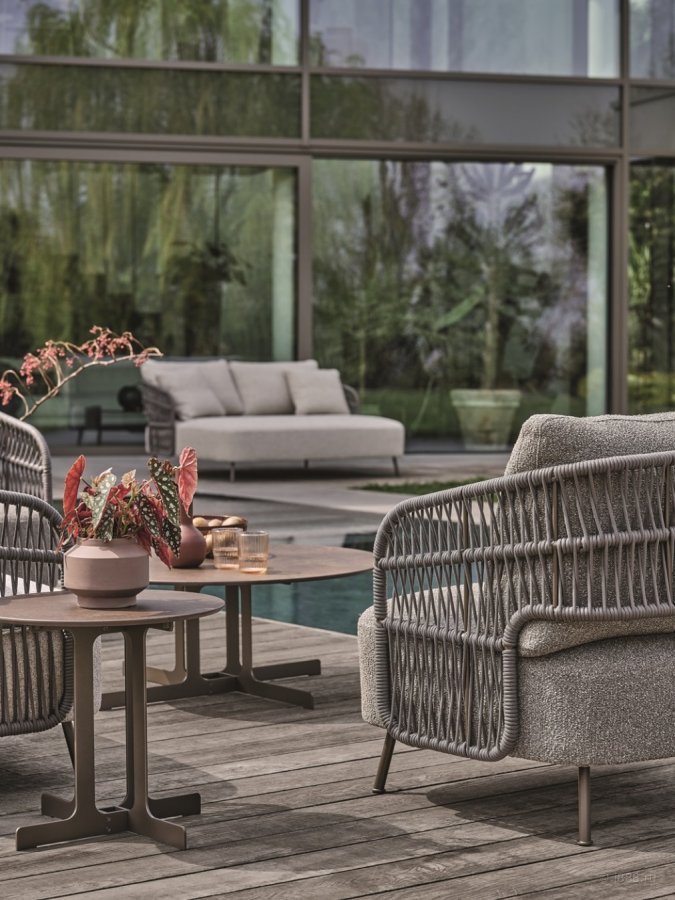 Кресло плетеное с обивкой 356 Outdoor Woven