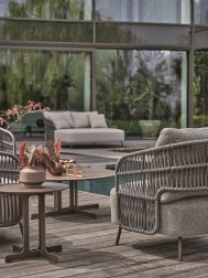 Кресло плетеное с обивкой 356 Outdoor Woven