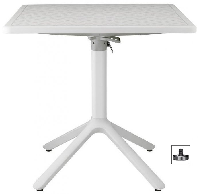 Стол пластиковый складной Eco Folding, лен, 800х800х750 мм