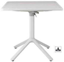 Стол пластиковый складной Eco Folding, лен, 800х800х750 мм
