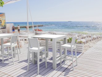 Стул пластиковый барный Siesta Contract Jamaica белый
