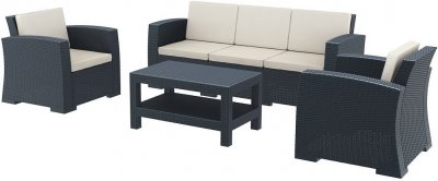 Monaco Lounge Set XL Комплект пластиковой плетеной мебели