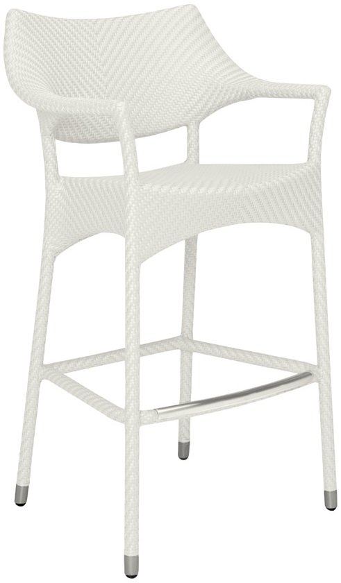 Кресло барное плетеное JANUS et Cie Amari известняковый