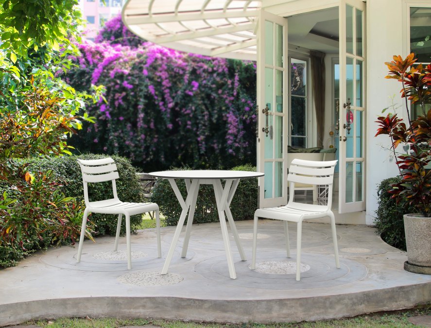Стол пластиковый Max Table Ø90, белый, Ø900х740 мм