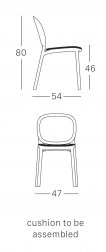 Стул пластиковый с обивкой Scab Design Hug оливковый