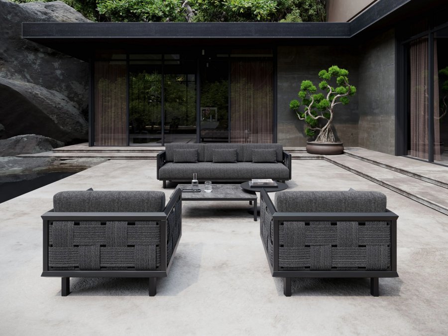 Кресло плетеное мягкое Eclat Nightfall