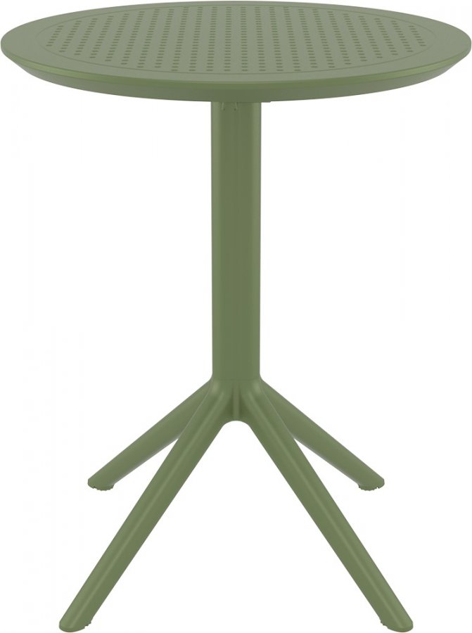 Стол пластиковый складной Sky Folding Table 60, оливковый, 600х740 мм