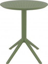 Стол пластиковый складной Sky Folding Table 60, оливковый, 600х740 мм