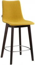 Стул барный с обивкой Scab Design Natural Zebra Pop венге, желтый