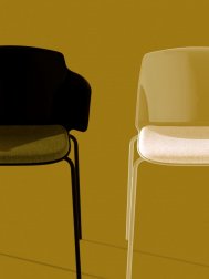 Кресло пластиковое с обивкой Classy