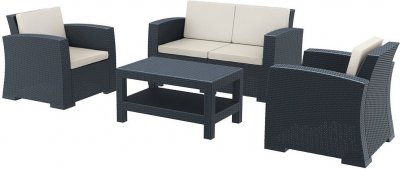 Monaco Lounge Set Комплект пластиковой плетеной мебели